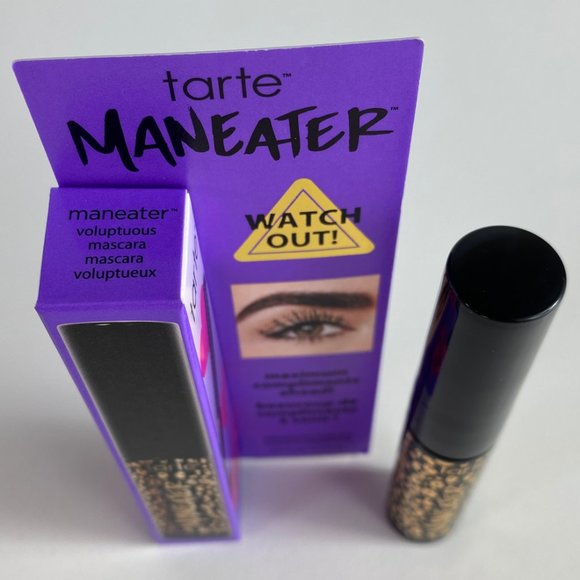 Tarte Maneater Voluptuous Mascara Volume Length Curl Double Duty Beauty Black - Picture 5 of 5